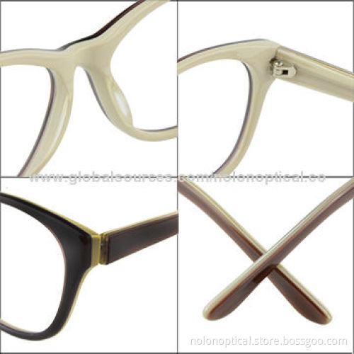 2014 Fashion Two-tone Acetate Eyeglass Frames, Logo Can be Printed